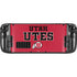 Utah Utes Text on Red Steam Deck Handheld Gaming Computer Skin