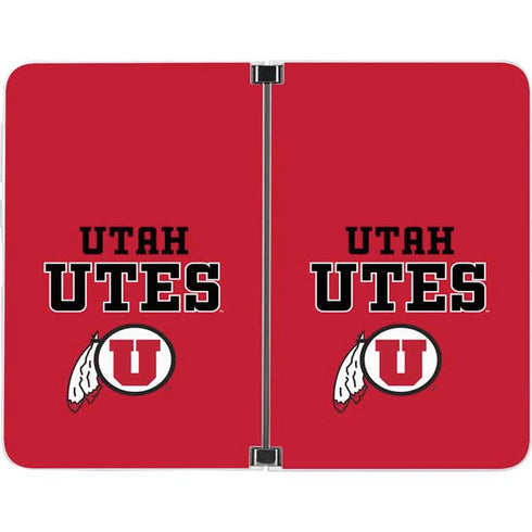 Utah Utes Text on Red Surface Duo Skin