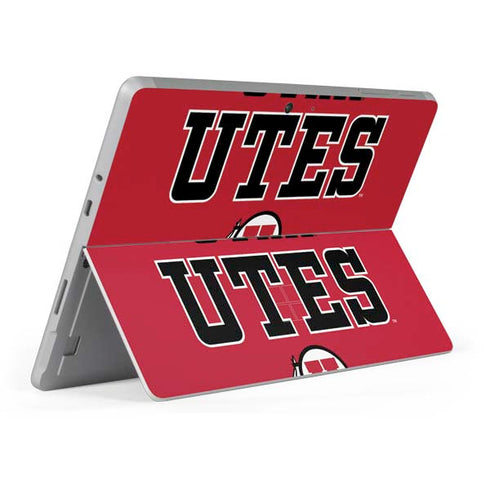 Utah Utes Text on Red Surface Go Skin