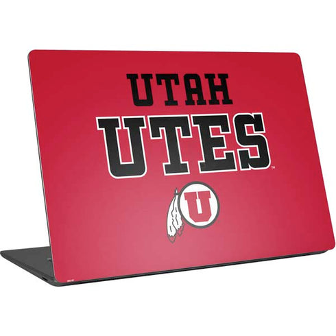Utah Utes Text on Red Surface Laptop 4 15in Skin