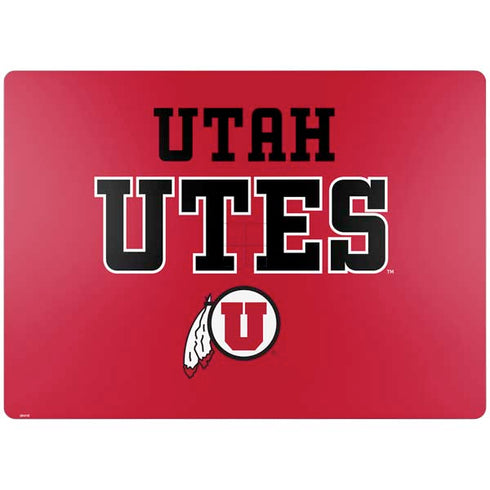 Utah Utes Text on Red Surface Laptop 4 15in Skin