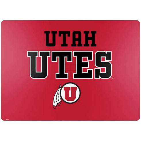 University of Utah Utes Text on Red Surface Laptop 7 13.8in Skin