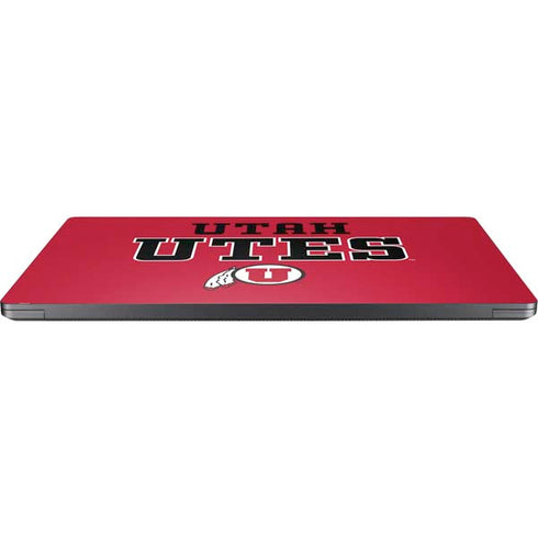 University of Utah Utes Text on Red Surface Laptop 7 13.8in Skin