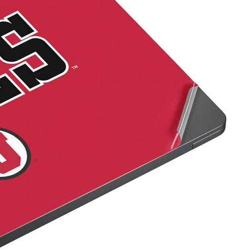 University of Utah Utes Text on Red Surface Laptop 7 13.8in Skin