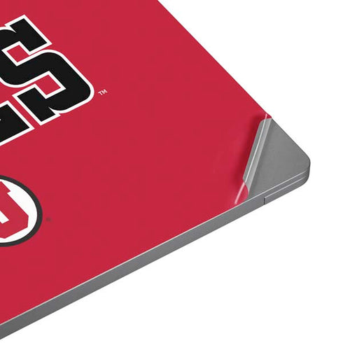 Utah Utes Text on Red Universal Laptop 12in (9.8 x 6.8in) Skin