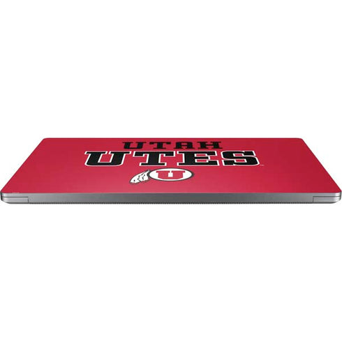 Utah Utes Text on Red Universal Laptop 14in (11.4 x 8.2in) Skin