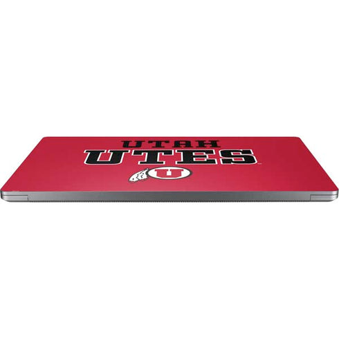 Utah Utes Text on Red Universal Laptop 15in (12.2 x 8.8in) Skin