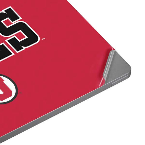 Utah Utes Text on Red Universal Laptop 17in (13.8 x 10in) Skin