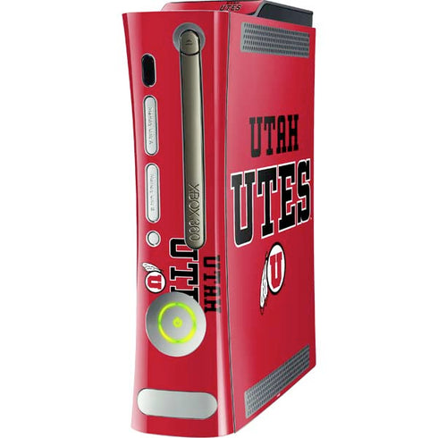 Utah Utes Text on Red Xbox 360 (Includes HDD) Skin