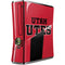 Utah Utes Text on Red Xbox 360 Slim (2010) Skin