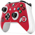 Utah Utes Text on Red Xbox One S Controller Skin