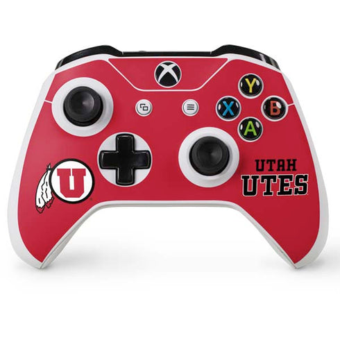 University of Utah Utes Text on Red Xbox One Skins