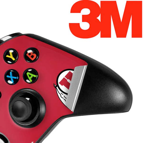 Utah Utes Text on Red Xbox One X Controller Skin