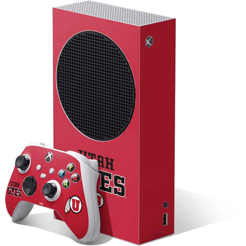 Utah Utes Text on Red Xbox Series S Bundle Skin