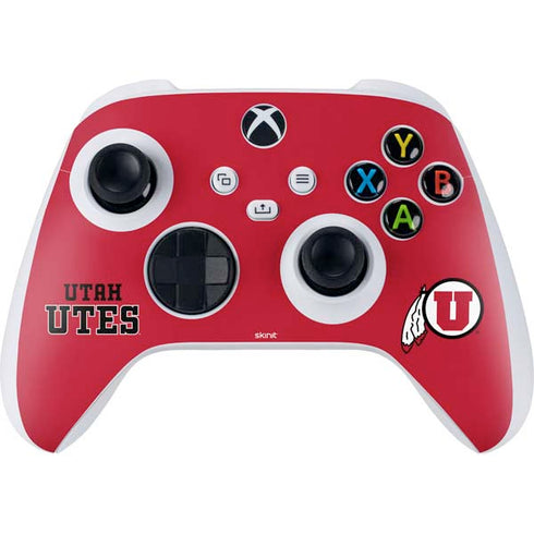 University of Utah Utes Text on Red Xbox Series S Skins