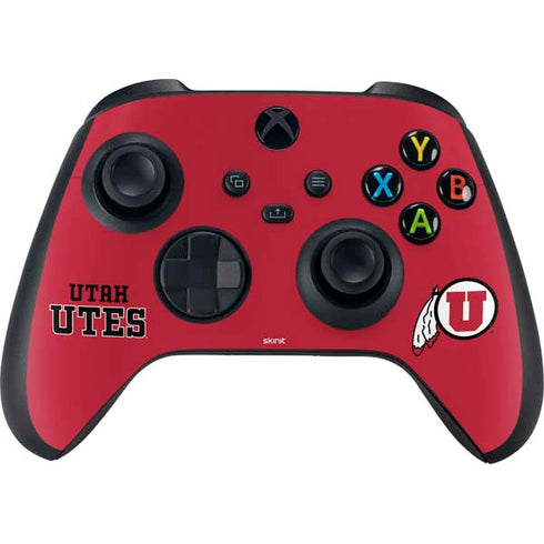 Utah Utes Text on Red Xbox Series X Bundle Skin