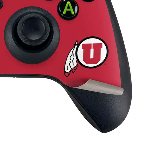 Utah Utes Text on Red Xbox Series X Bundle Skin