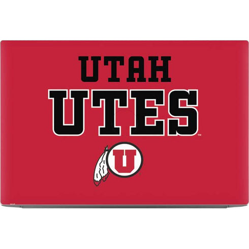 University of Utah Utes Text on Red Dell XPS Skin