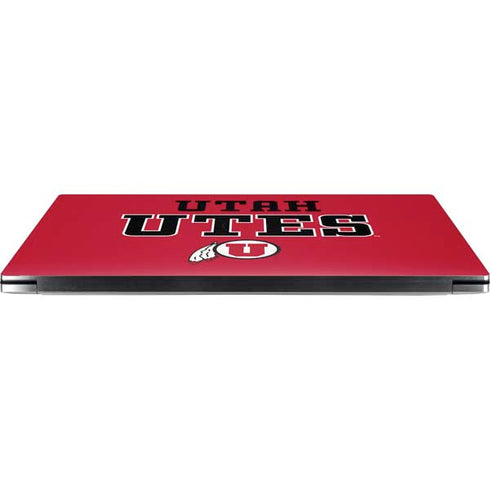 University of Utah Utes Text on Red Dell XPS Skin