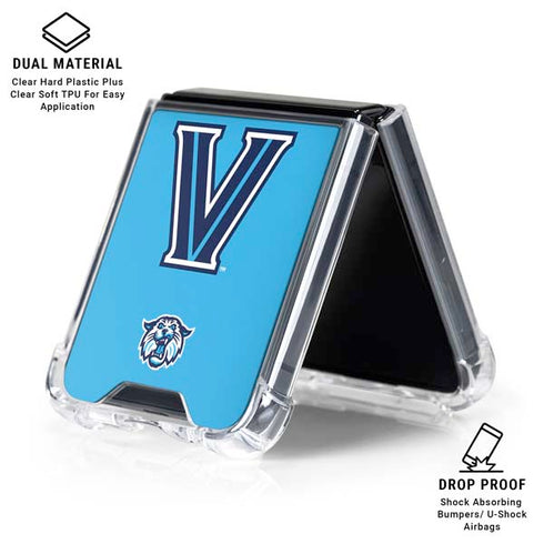 Villanova University V Wildcats Galaxy Z Flip7 Clear Case