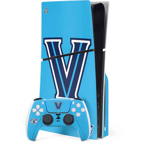 Villanova University V Wildcats PS5 Slim Disk Bundle Skin