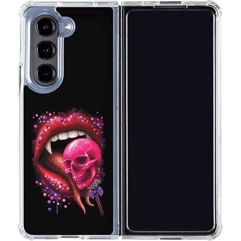 Vampire Skull Lollypop by Sarah Richter Galaxy Z Fold5 5G Clear Case