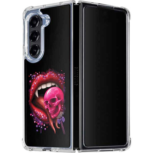 Vampire Skull Lollypop by Sarah Richter Galaxy Z Fold5 5G Clear Case