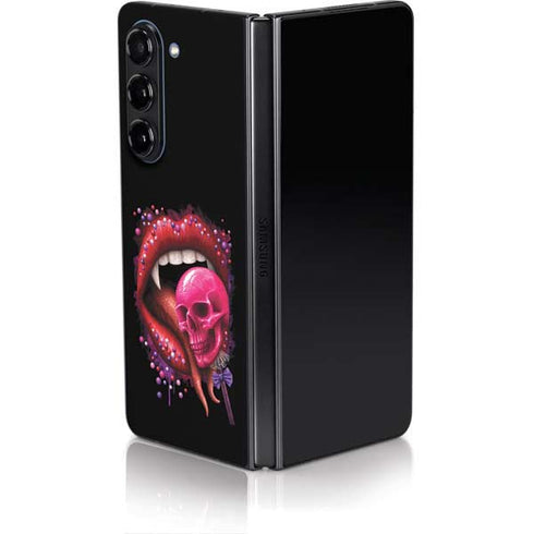 Vampire Skull Lollypop by Sarah Richter Galaxy Z Fold5 5G Skin