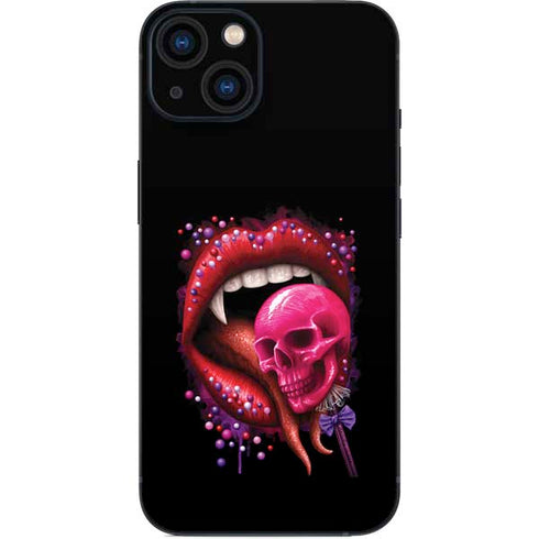 Vampire Skull Lollypop by Sarah Richter iPhone 15 Skin
