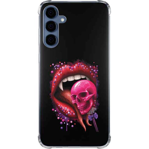 Vampire Skull Lollypop by Sarah Richter Galaxy A35 5G Clear Case