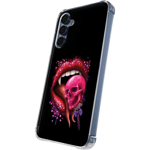 Vampire Skull Lollypop by Sarah Richter Galaxy A35 5G Clear Case