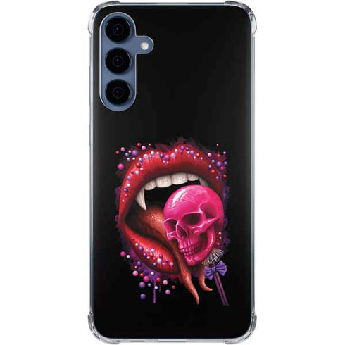Vampire Skull Lollypop by Sarah Richter Galaxy A55 5G Clear Case
