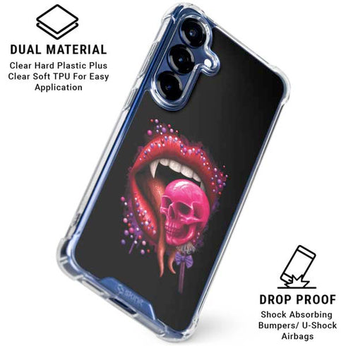 Vampire Skull Lollypop by Sarah Richter Galaxy S25 Clear Case
