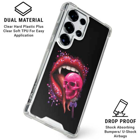Vampire Skull Lollypop by Sarah Richter Galaxy S25 Ultra Clear Case
