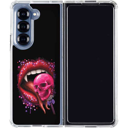 Vampire Skull Lollypop by Sarah Richter Galaxy Z Fold6 Clear Case