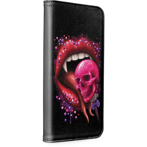 Vampire Skull Lollypop by Sarah Richter iPhone 13 Folio Case