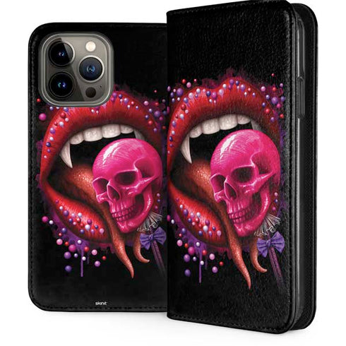 Vampire Skull Lollypop by Sarah Richter iPhone 13 Pro Max Folio Case