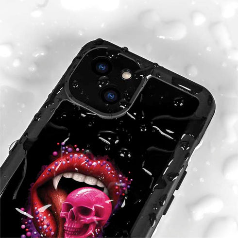 Vampire Skull Lollypop by Sarah Richter iPhone 15 Plus Waterproof Case