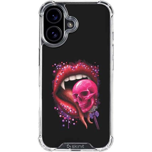 Vampire Skull Lollypop by Sarah Richter iPhone 16 Plus Clear Case