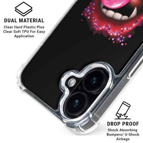 Vampire Skull Lollypop by Sarah Richter iPhone 16 Plus Clear Case