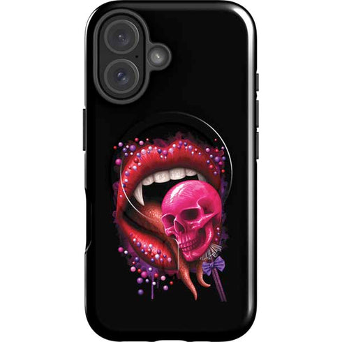 Vampire Skull Lollypop by Sarah Richter iPhone 16 Plus Magsafe Impact Case