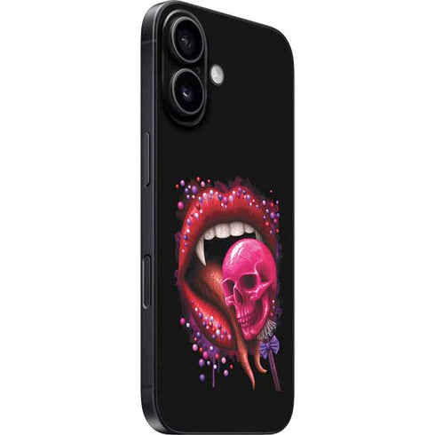 Vampire Skull Lollypop by Sarah Richter iPhone 16 Plus Skin