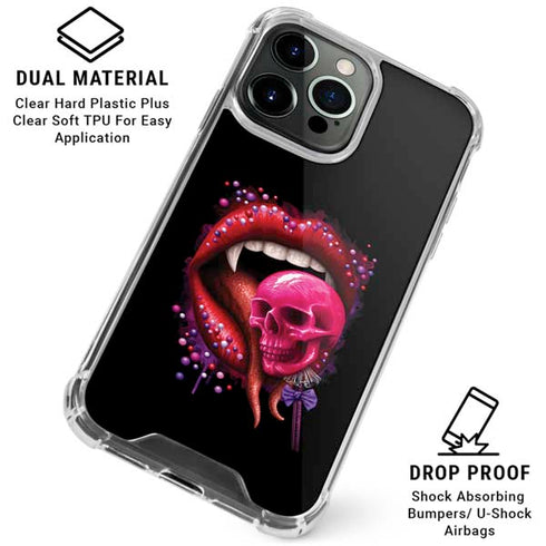 Vampire Skull Lollypop by Sarah Richter iPhone 16 Pro Clear Case