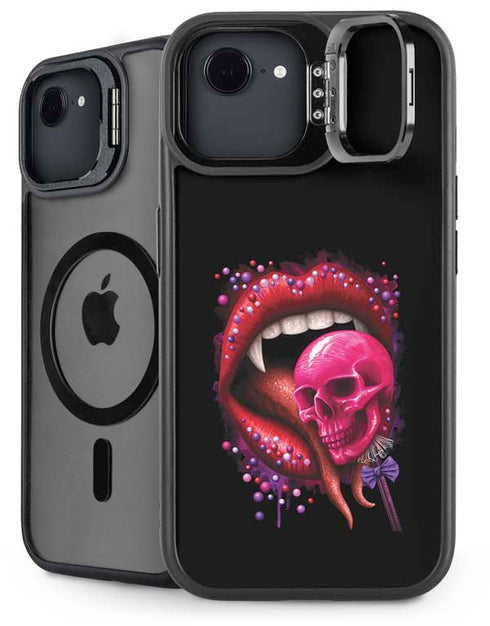 Vampire Skull Lollypop by Sarah Richter iPhone 16e Kickstand Case