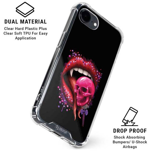 Vampire Skull Lollypop by Sarah Richter iPhone 16e Clear Case