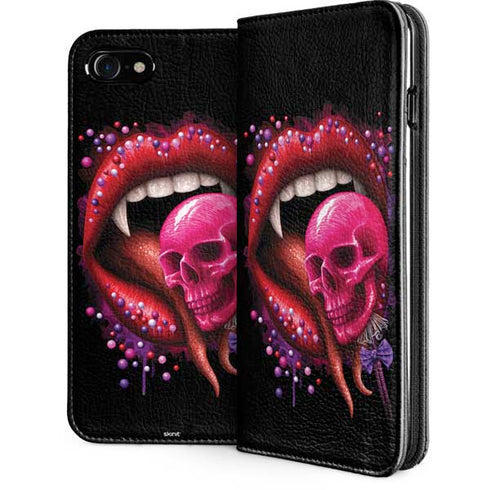 Vampire Skull Lollypop by Sarah Richter iPhone SE (2nd & 3rd Gen) Folio Case