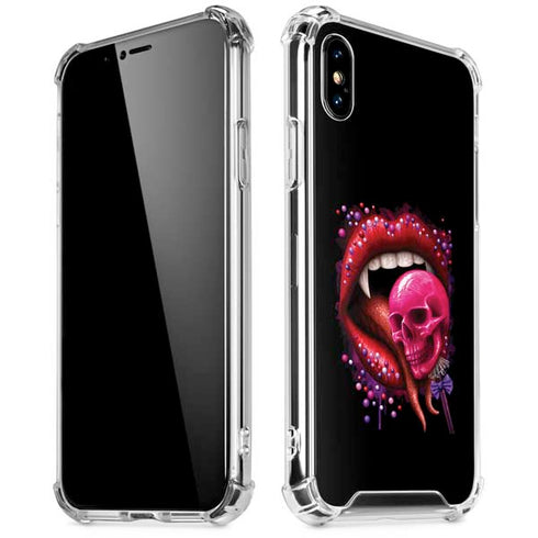 Vampire Skull Lollypop by Sarah Richter iPhone X/XS Clear Case