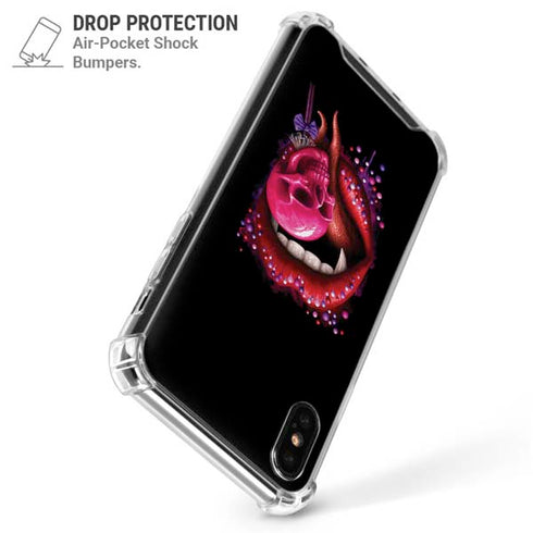 Vampire Skull Lollypop by Sarah Richter iPhone X/XS Clear Case