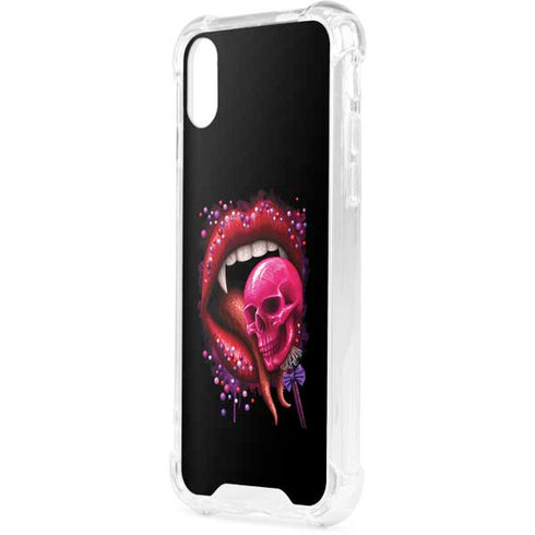 Vampire Skull Lollypop by Sarah Richter iPhone XS Clear Case