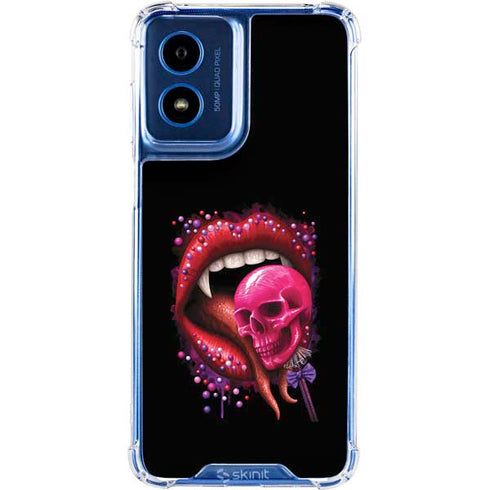 Vampire Skull Lollypop by Sarah Richter Moto G 5G (2024) Clear Case